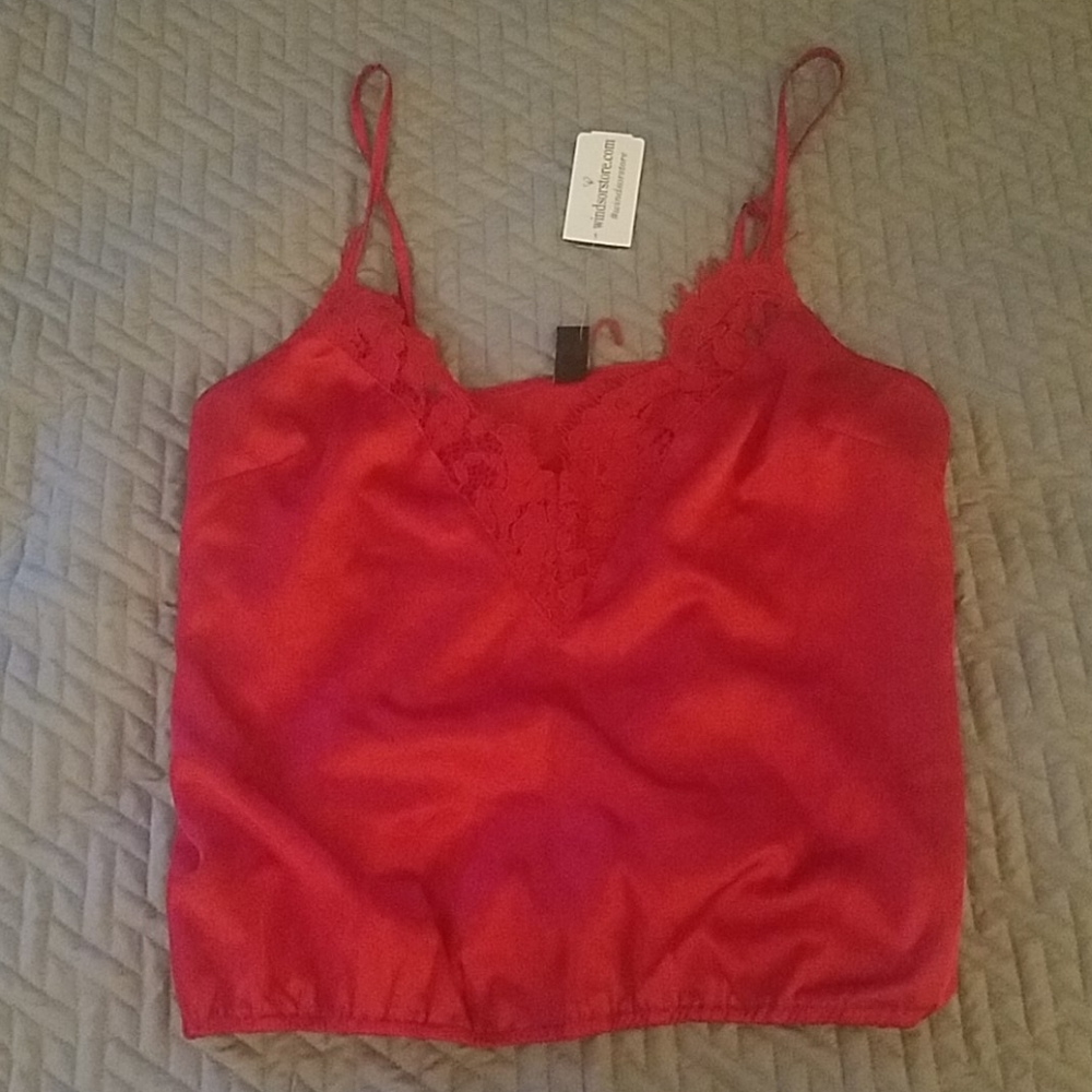 Red lace top